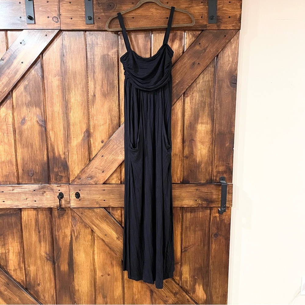 New Queen Collection black maxi dress with pockets
